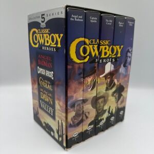 Classic Cowboy Heroes VHS 5-Pack Box Set John Wayne Goodtimes Home Video 1997